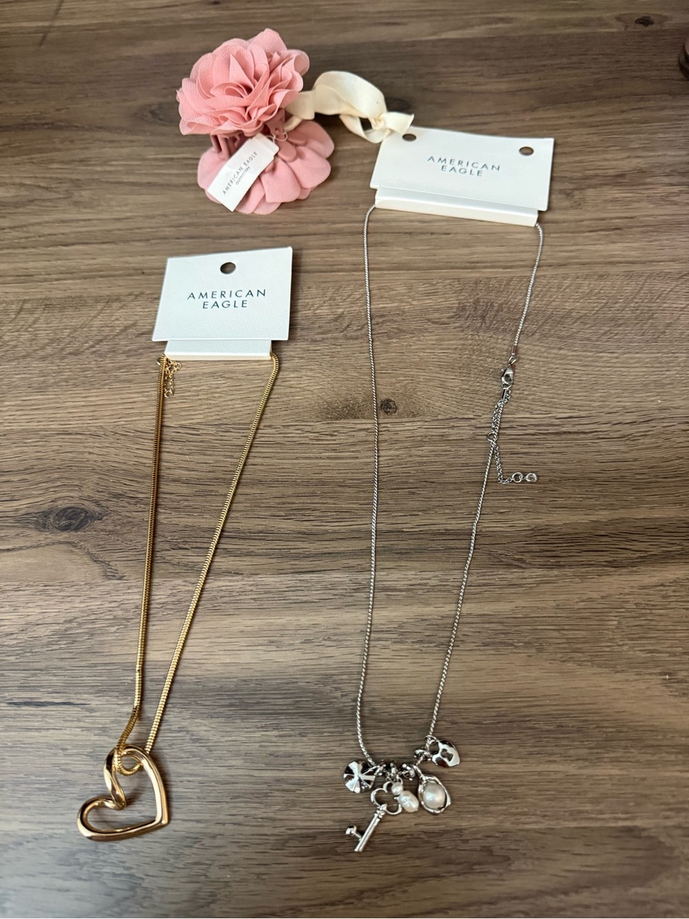Brand new American Eagle Outfitters Mixed Metal Necklace and hair clip bundle